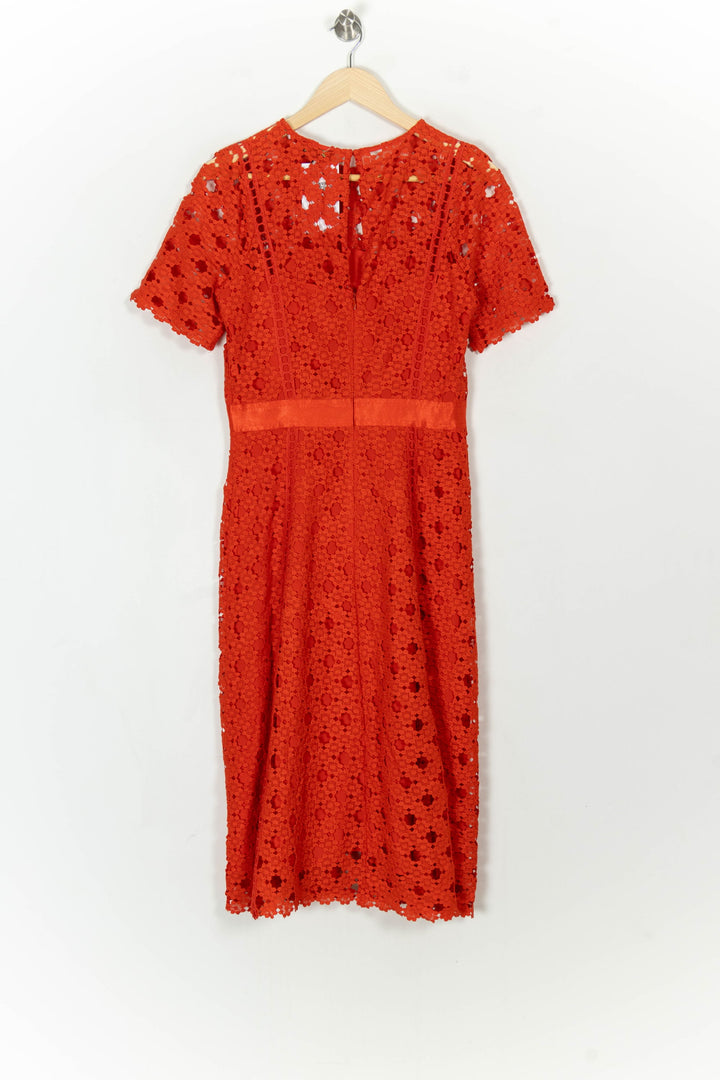 Robe Midi Orange - Taille M/38 de la marque Maison 123 | PARAD123989 - Vendu par Paradigme - Image 5