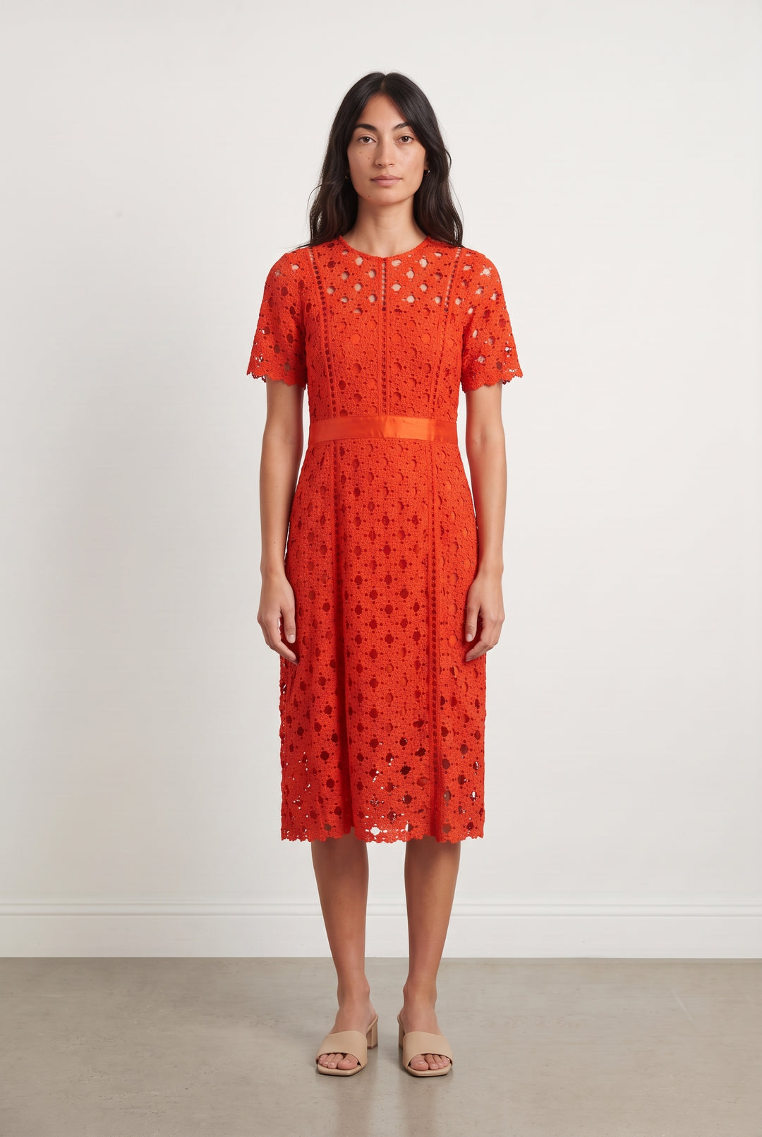 Robe Midi Orange - Taille M/38 de la marque Maison 123 | PARAD123989 - Vendu par Paradigme - Image 1