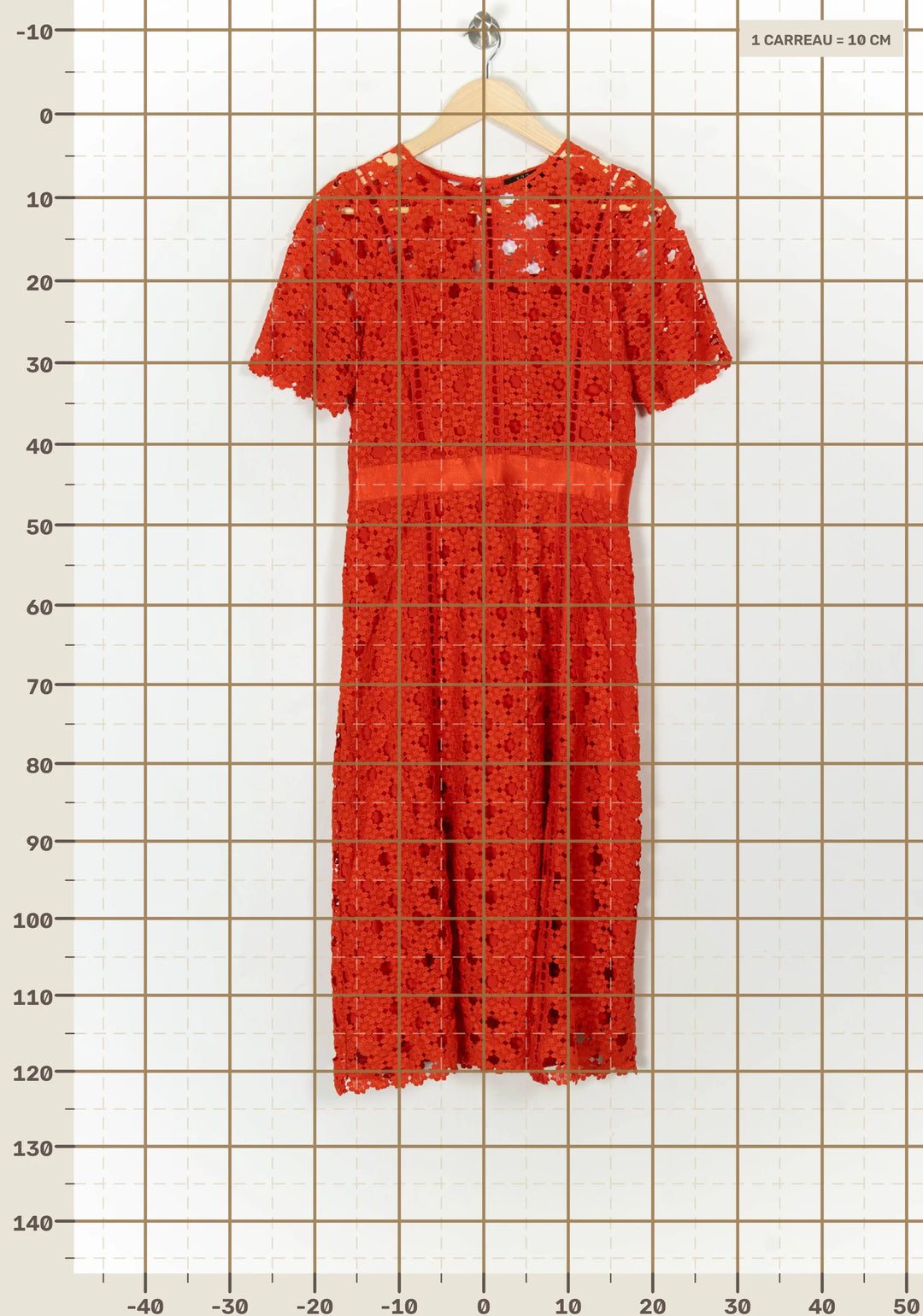 Robe Midi Orange - Taille M/38 de la marque Maison 123 | PARAD123989 - Vendu par Paradigme - Image 4