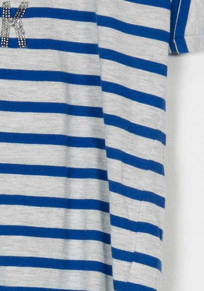 T-Shirt Bleu et Gris - Taille S/36 de la marque IKKS | PARAD123991 - Vendu par Paradigme - Image 3