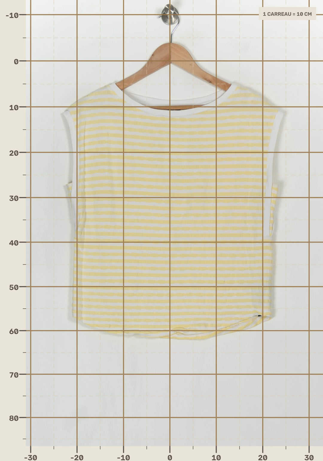 Débardeur Jaune et Blanc - Taille M/38 de la marque One Step | PARAD123993 - Vendu par Paradigme - Image 4