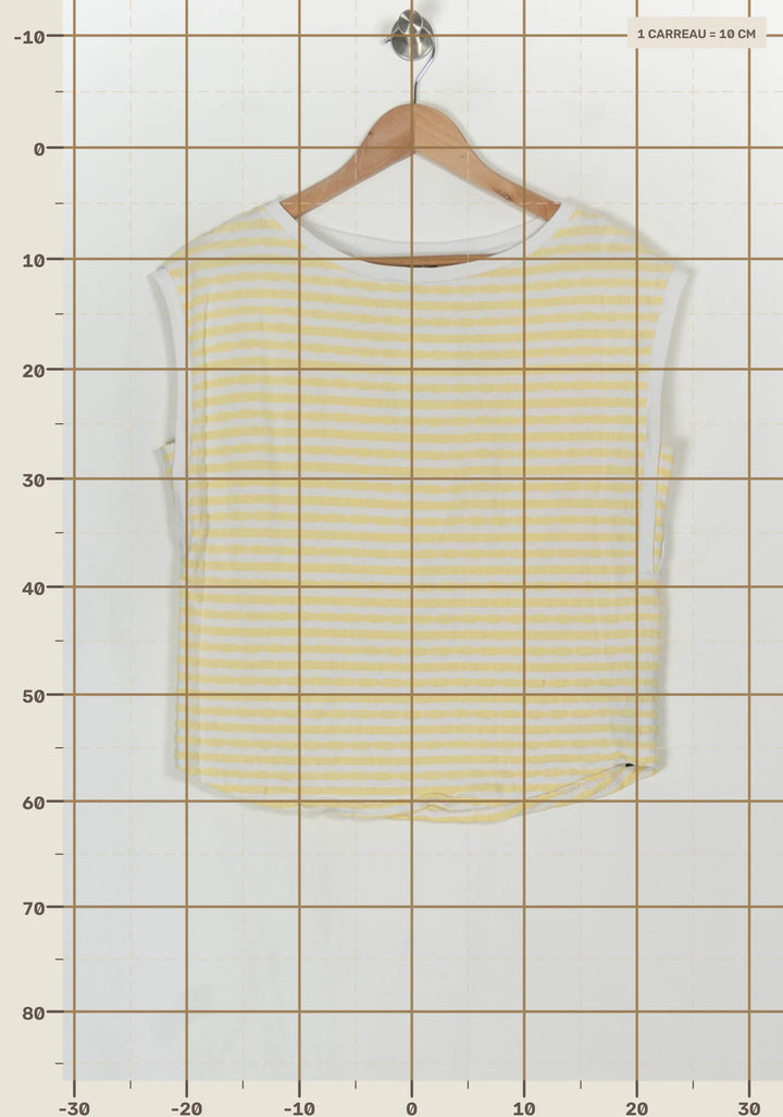 Débardeur Jaune et Blanc - Taille M/38 de la marque One Step | PARAD123993 - Vendu par Paradigme - Image 4