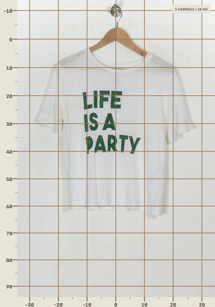 T-Shirt Blanc - Taille S/36 de la marque Claudie Pierlot | PARAD123994 - Vendu par Paradigme - Image 4