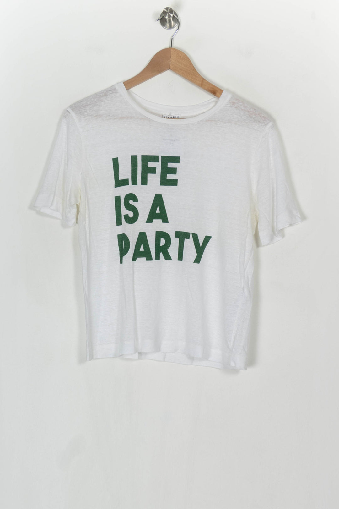 T-Shirt Blanc - Taille S/36 de la marque Claudie Pierlot | PARAD123994 - Vendu par Paradigme - Image 2