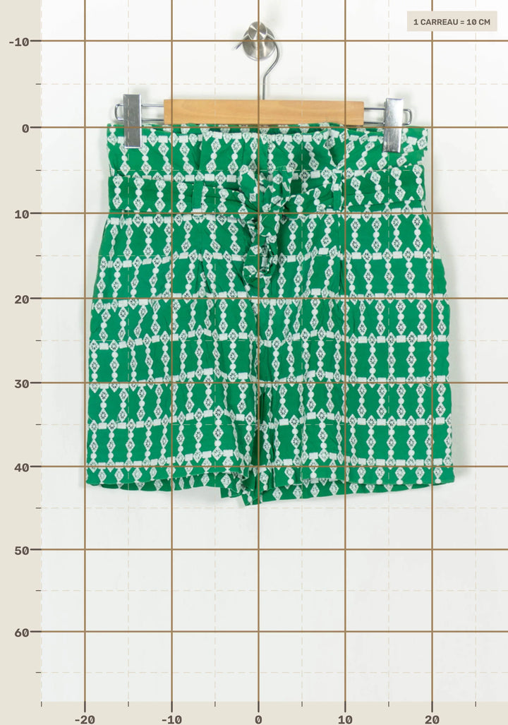 Short Vert et Blanc - Taille M/38 de la marque Claudie Pierlot | PARAD123997 - Vendu par Paradigme - Image 4