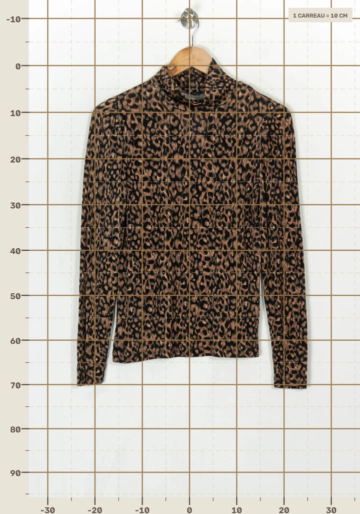 Pull À Col Montant Marron et Noir - Taille S/36 de la marque One Step | PARAD123998 - Vendu par Paradigme - Image 4