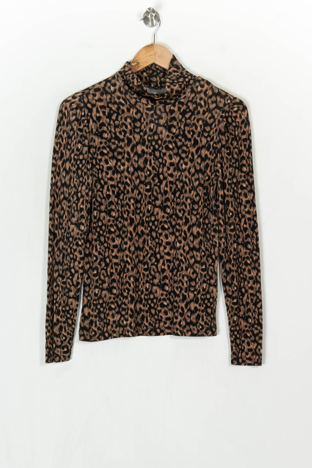 Pull À Col Montant Marron et Noir - Taille S/36 de la marque One Step | PARAD123998 - Vendu par Paradigme - Image 2