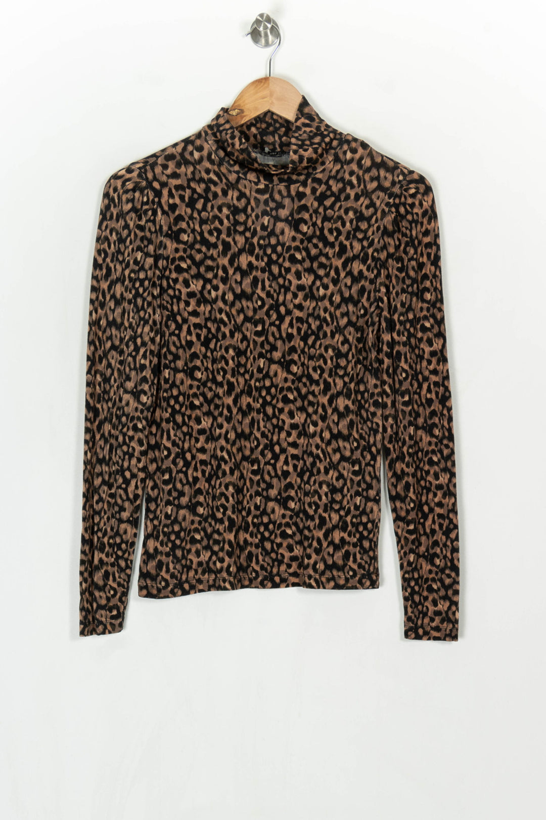 Pull À Col Montant Marron et Noir - Taille S/36 de la marque One Step | PARAD123998 - Vendu par Paradigme - Image 2