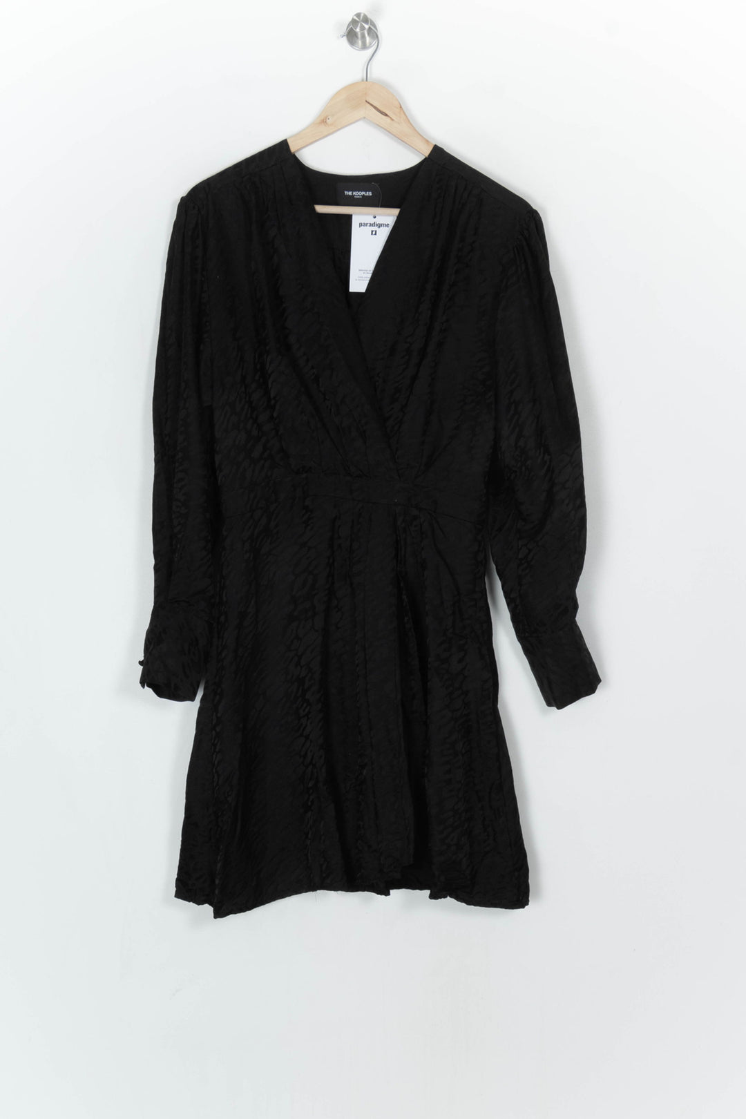Robe Portefeuille Noire - Taille L/40 de la marque The Kooples | PARAD124000 - Vendu par Paradigme - Image 2