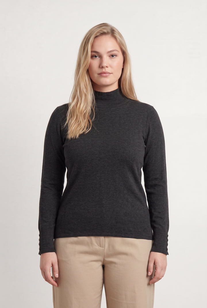 Pull À Col Montant Gris - Taille XXL/44 de la marque Sézane | PARAD124003 - Vendu par Paradigme - Image 1