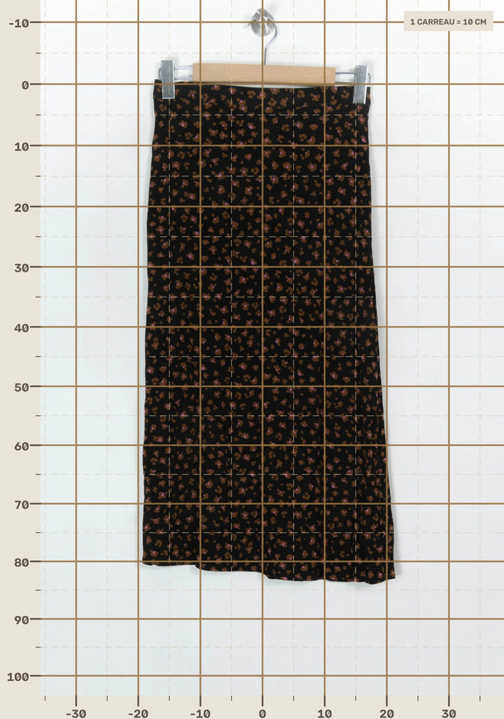 Jupe Longue Noire et Marron - Taille M/38 de la marque Des petits hauts | PARAD124004 - Vendu par Paradigme - Image 4