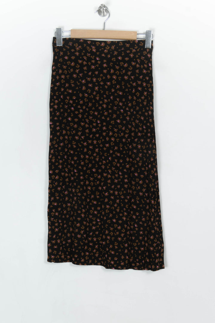 Jupe Longue Noire et Marron - Taille M/38 de la marque Des petits hauts | PARAD124004 - Vendu par Paradigme - Image 2