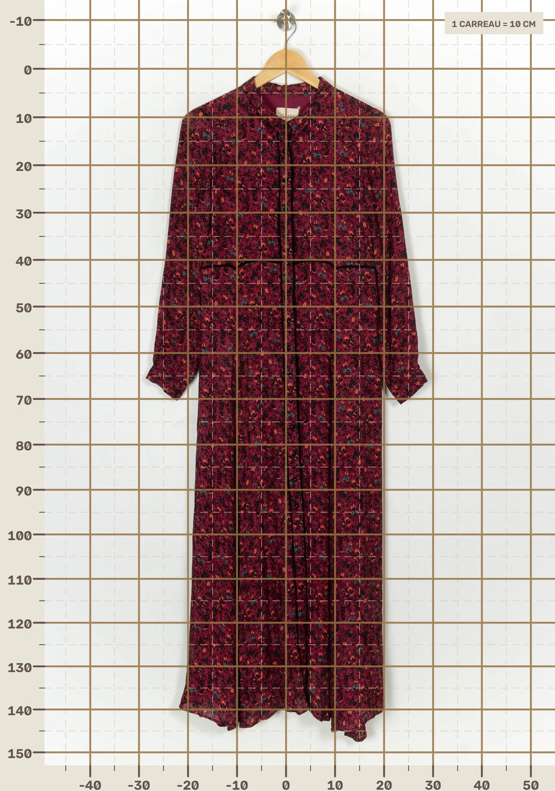 Robe Longue Bordeaux - Taille L/40 de la marque Sézane | PARAD124006 - Vendu par Paradigme - Image 4