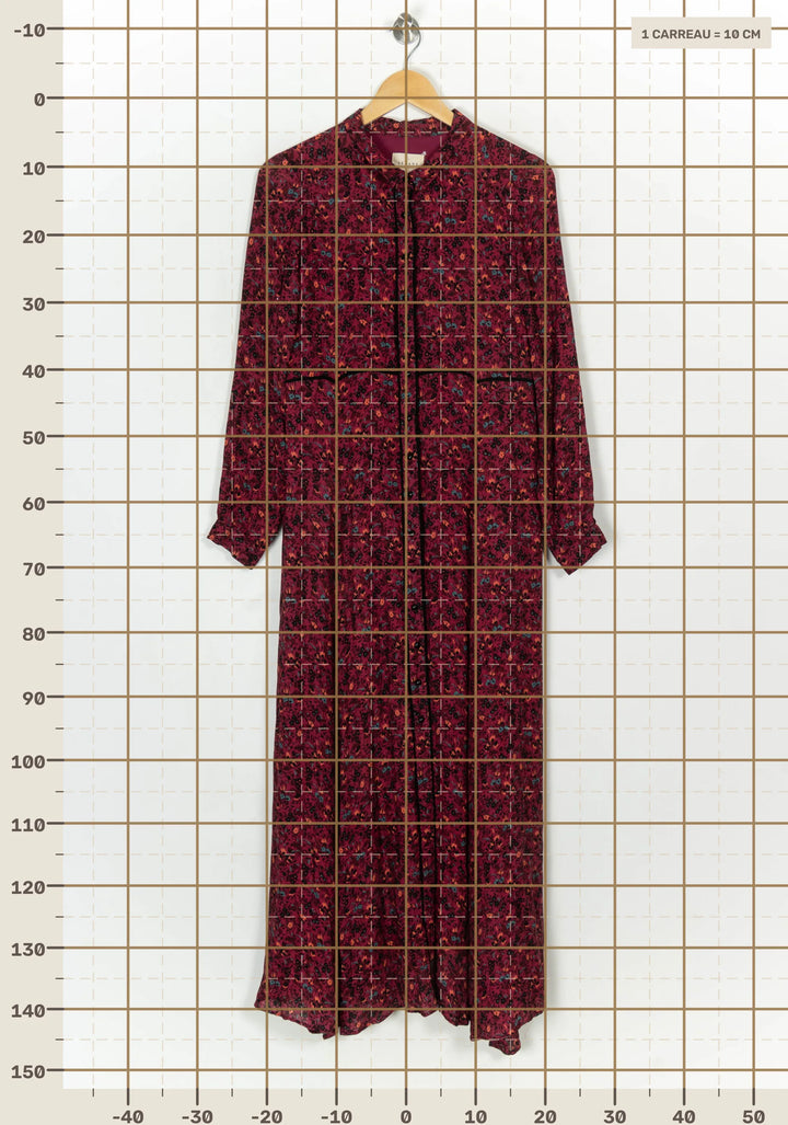 Robe Longue Bordeaux - Taille L/40 de la marque Sézane | PARAD124006 - Vendu par Paradigme - Image 4