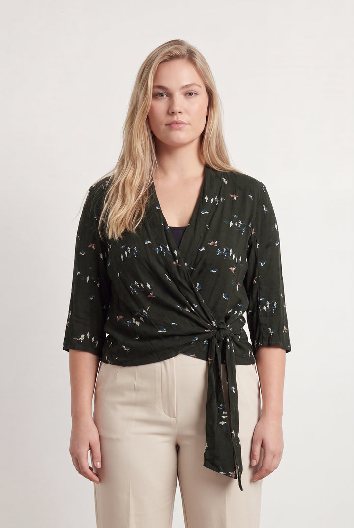 Blouse Cache-Cœur Verte - Taille XL/42 de la marque Comptoir des Cotonniers | PARAD124008 - Vendu par Paradigme - Image 1