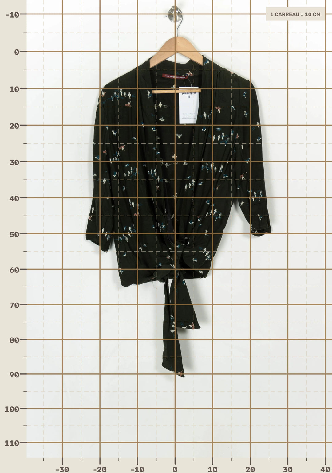 Blouse Cache-Cœur Verte - Taille XL/42 de la marque Comptoir des Cotonniers | PARAD124008 - Vendu par Paradigme - Image 4