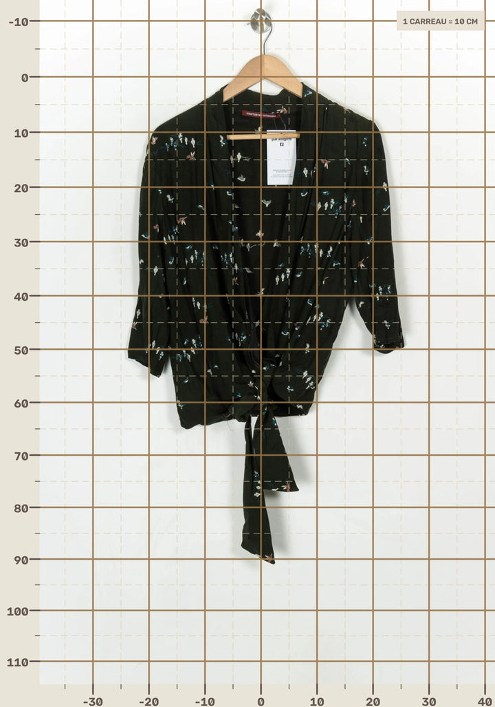 Blouse Cache-Cœur Verte - Taille XL/42 de la marque Comptoir des Cotonniers | PARAD124008 - Vendu par Paradigme - Image 4