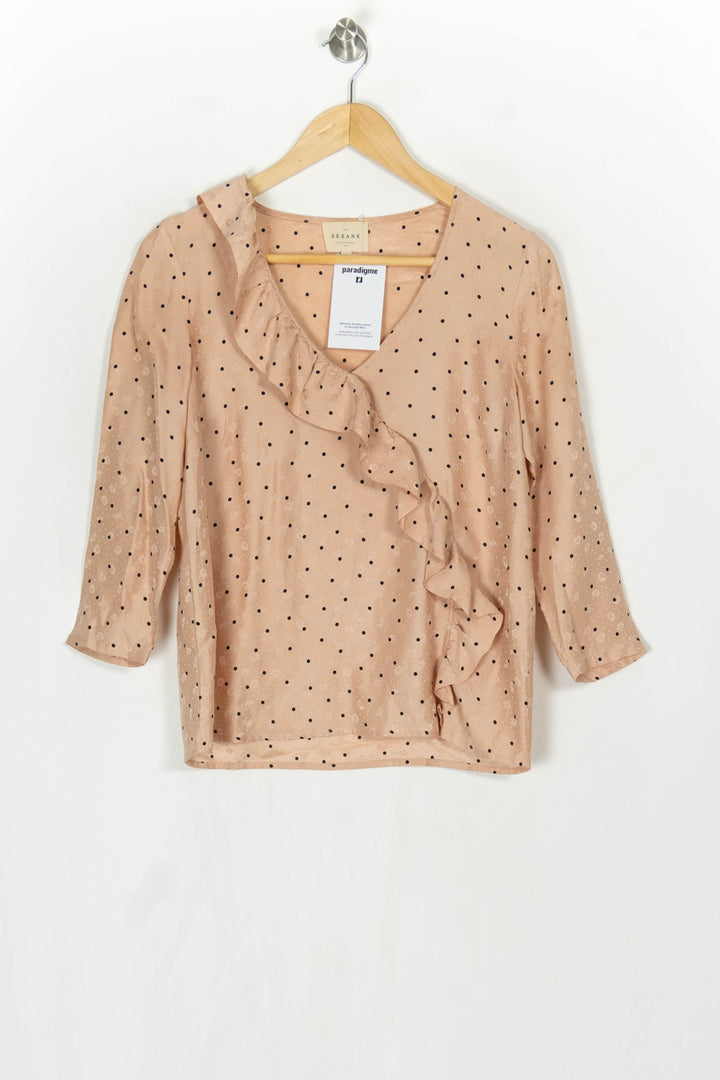 Blouse Rose - Taille S/36 de la marque Sézane | PARAD124009 - Vendu par Paradigme - Image 2