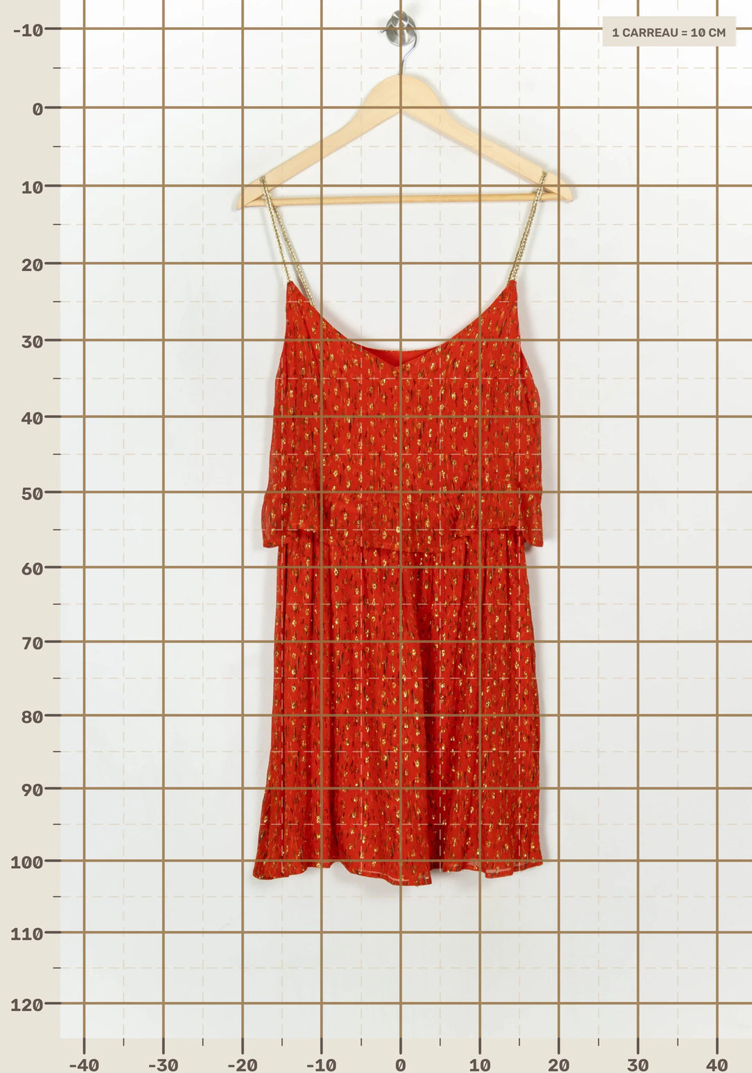 Robe Longue Rouge - Taille XL/42 de la marque Sézane | PARAD124010 - Vendu par Paradigme - Image 4