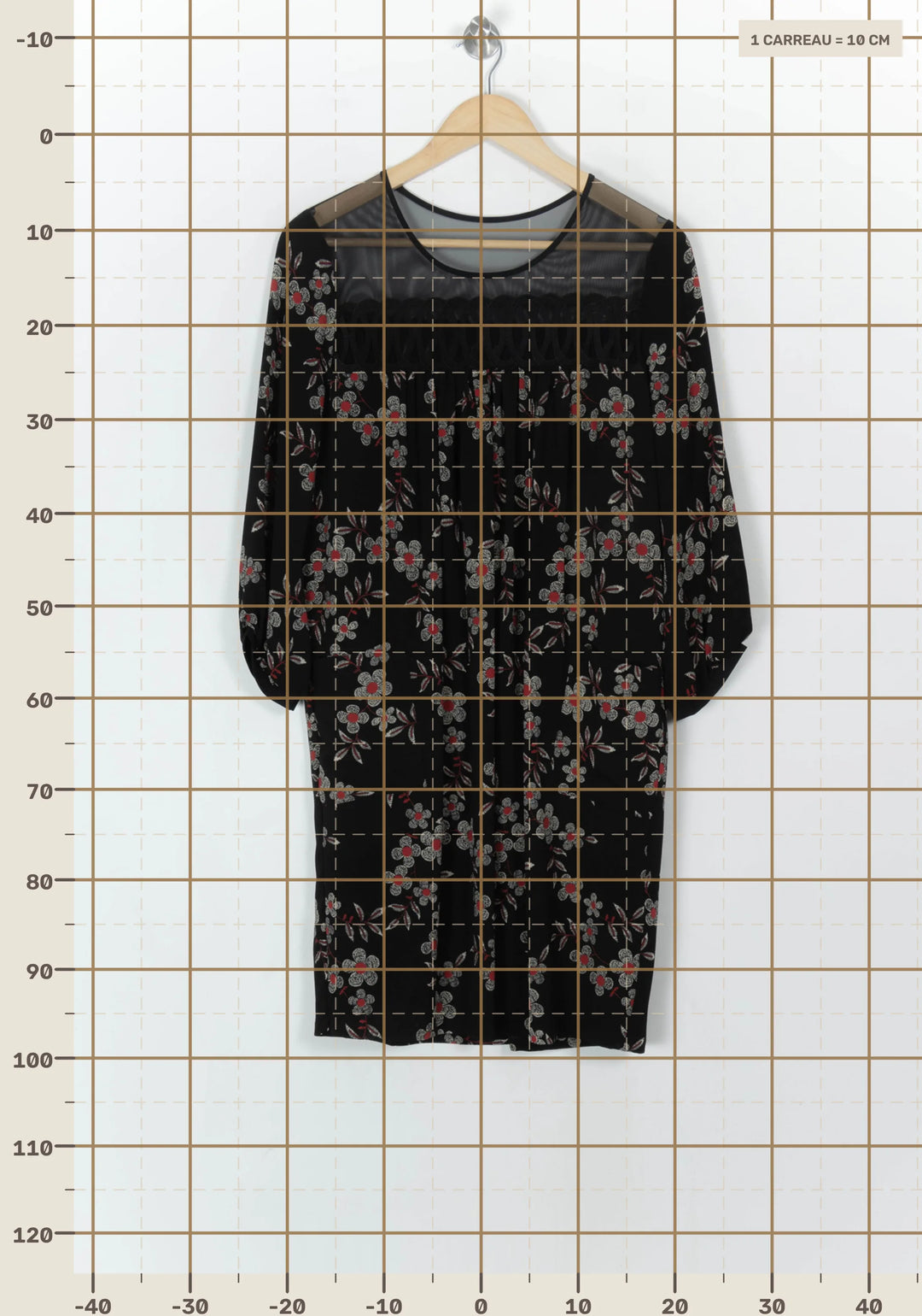 Robe Courte Noire et Rouge - Taille L/40 de la marque Indies | PARAD124018 - Vendu par Paradigme - Image 4