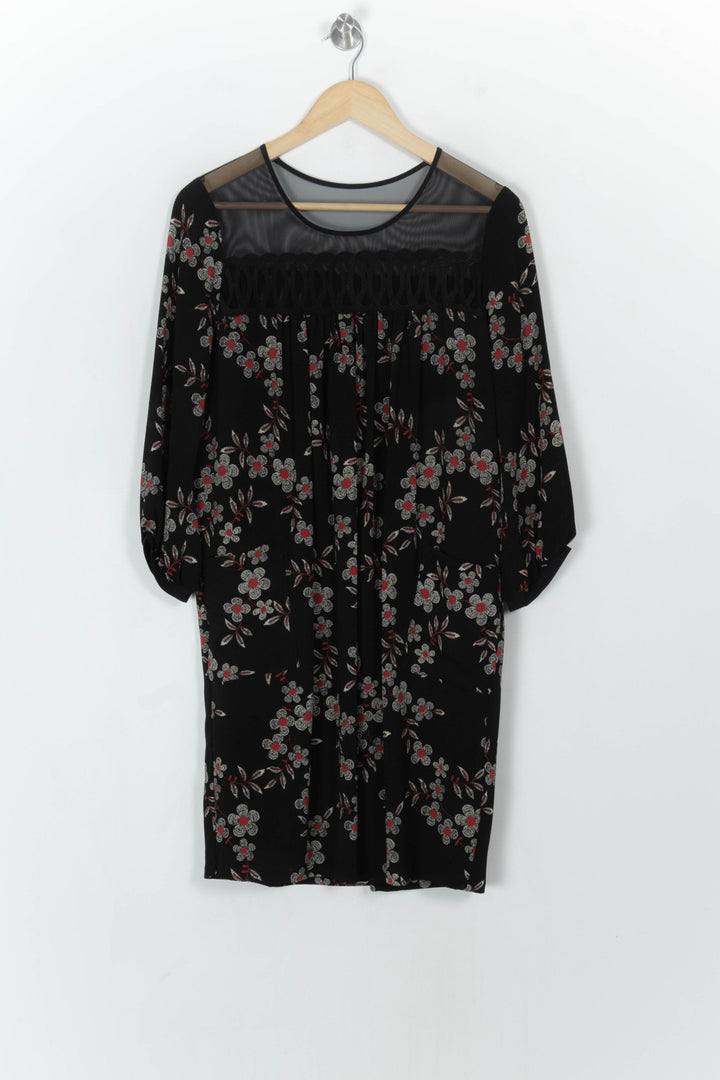 Robe Courte Noire et Rouge - Taille L/40 de la marque Indies | PARAD124018 - Vendu par Paradigme - Image 2