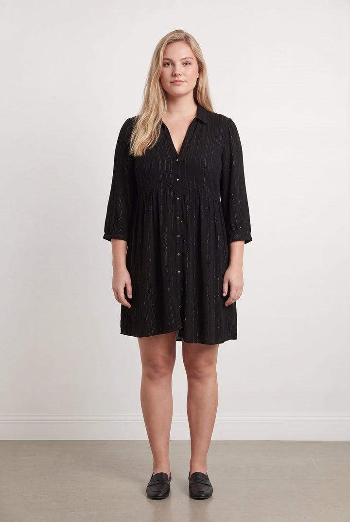 Robe Chemise Noire - Taille XXL/44 de la marque Maison 123 | PARAD124023 - Vendu par Paradigme - Image 1