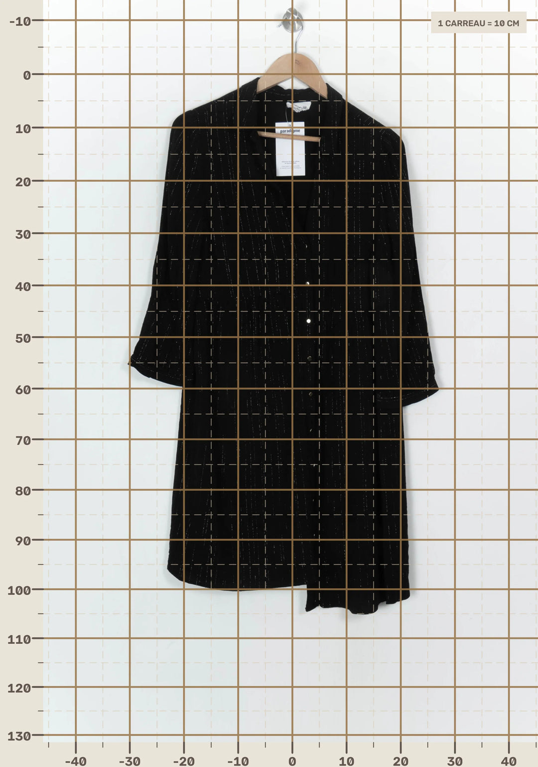 Robe Chemise Noire - Taille XXL/44 de la marque Maison 123 | PARAD124023 - Vendu par Paradigme - Image 4