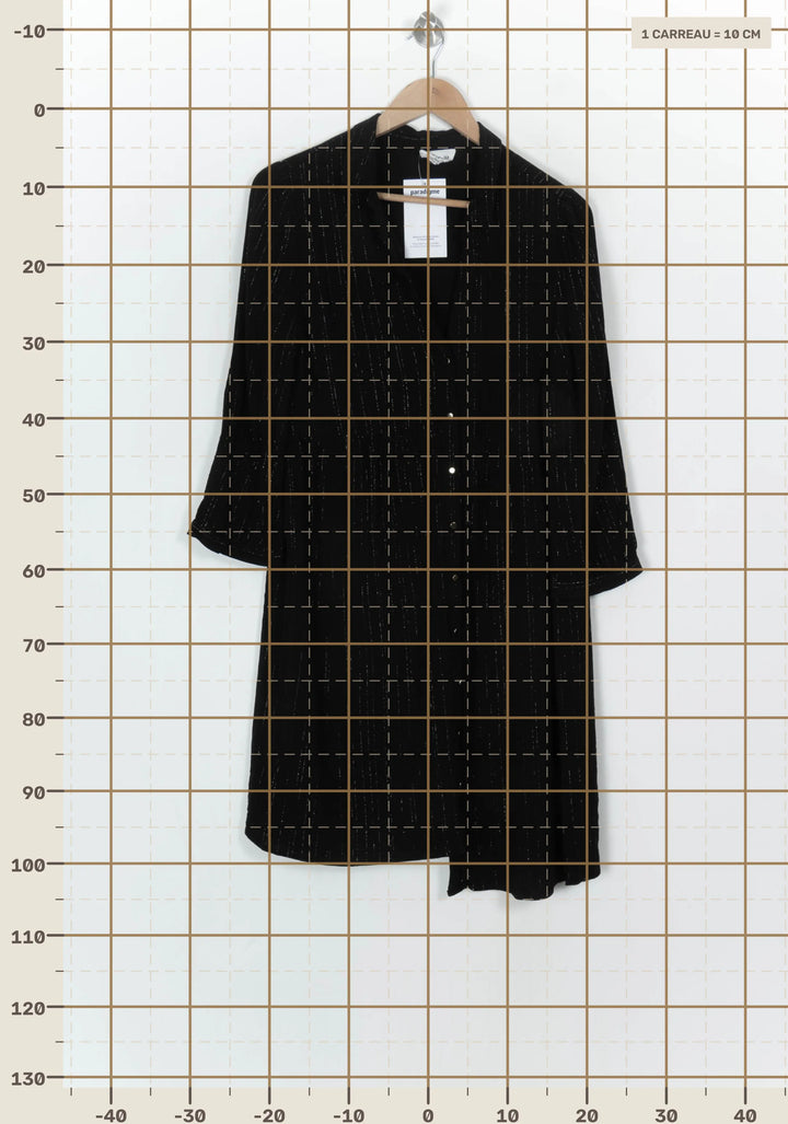 Robe Chemise Noire - Taille XXL/44 de la marque Maison 123 | PARAD124023 - Vendu par Paradigme - Image 4