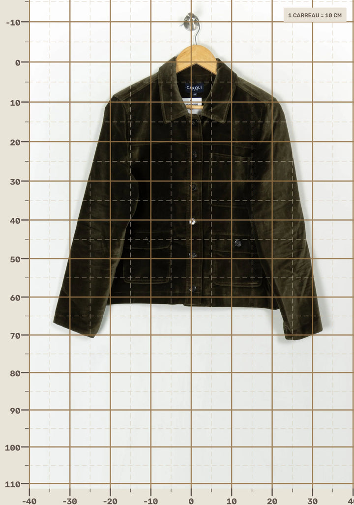 Veste Verte - Taille XXL/44 de la marque Caroll | PARAD124025 - Vendu par Paradigme - Image 4