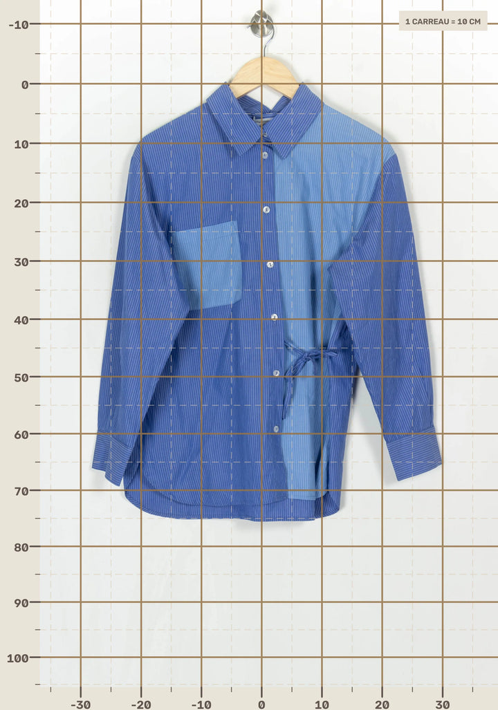 Chemisier Bleu - Taille L/40 de la marque La Fée Maraboutée | PARAD124029 - Vendu par Paradigme - Image 4
