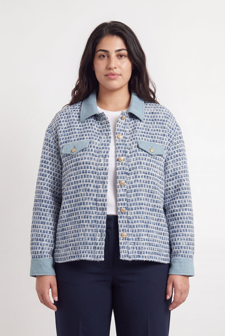 Veste courte Bleue et Blanche - Taille XXL/44 de la marque Weill | PARAD124030 - Vendu par Paradigme - Image 1