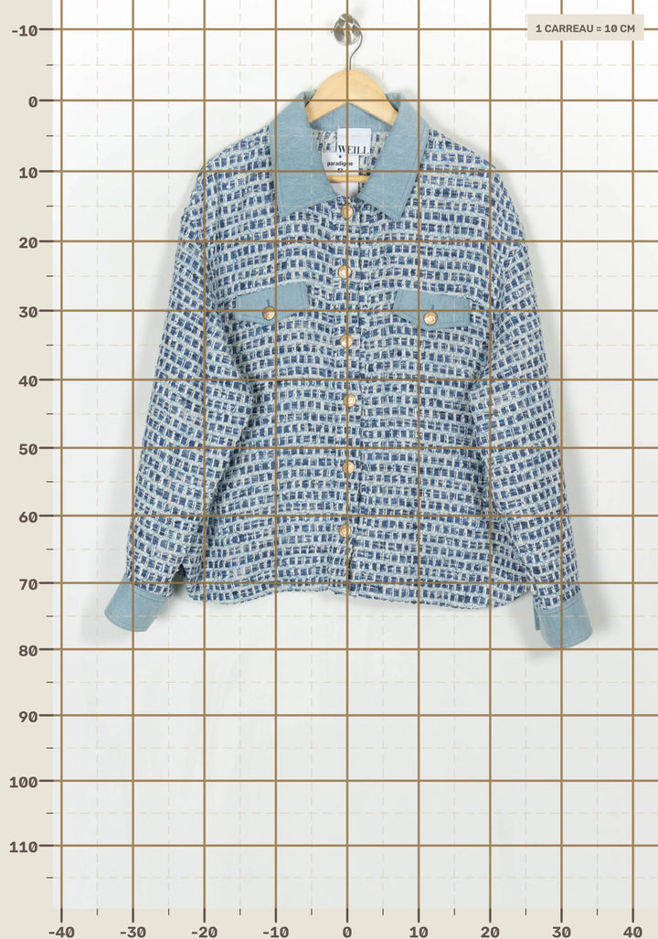 Veste courte Bleue et Blanche - Taille XXL/44 de la marque Weill | PARAD124030 - Vendu par Paradigme - Image 4