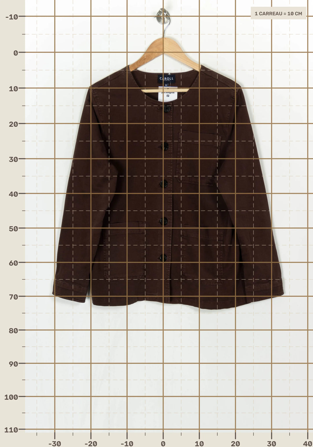 Veste Marron - Taille XXL/44 de la marque Caroll | PARAD124031 - Vendu par Paradigme - Image 4