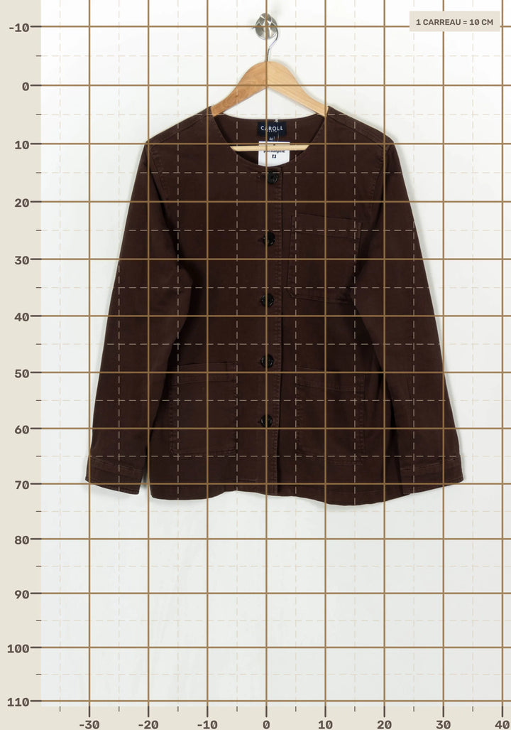 Veste Marron - Taille XXL/44 de la marque Caroll | PARAD124031 - Vendu par Paradigme - Image 4