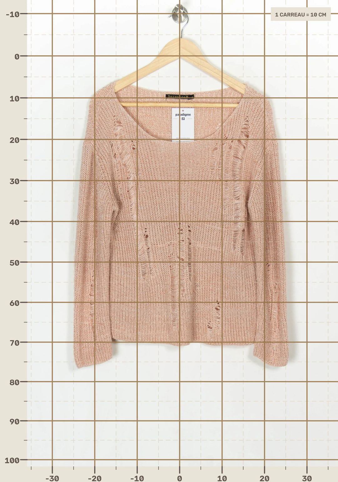 Pull Rose - Taille L/40 de la marque Bérénice | PARAD124032 - Vendu par Paradigme - Image 4