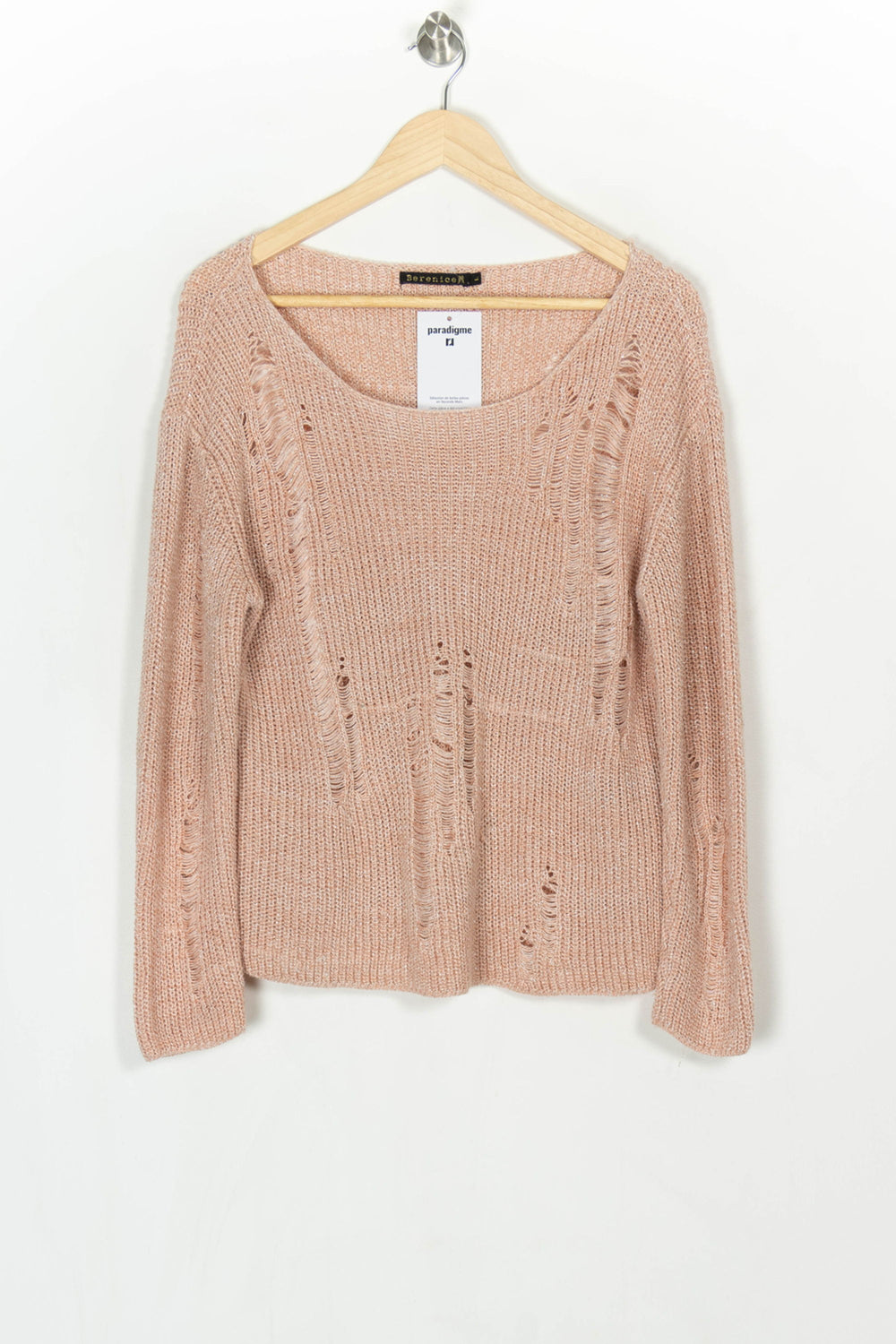 Pull Rose - Taille L/40 de la marque Bérénice | PARAD124032 - Vendu par Paradigme - Image 2