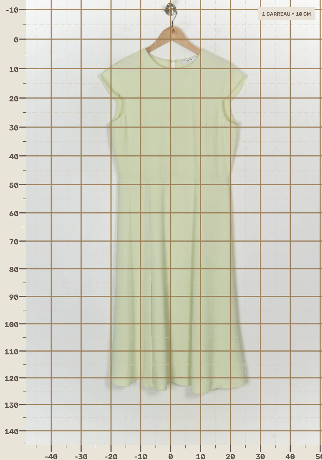 Robe Longue Vert Clair - Taille XL/42 de la marque ZAPA | PARAD124035 - Vendu par Paradigme - Image 4
