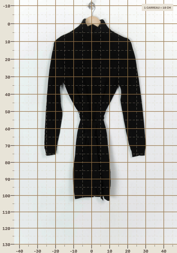 Robe Pull Noire - Taille M/38 de la marque Sud express | PARAD124040 - Vendu par Paradigme - Image 4