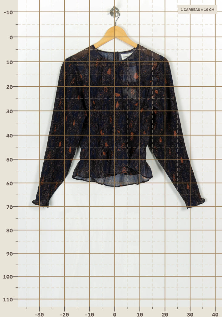 Blouse Bleue Marine et Orange - Taille XL/42 de la marque Antik Batik | PARAD124041 - Vendu par Paradigme - Image 4