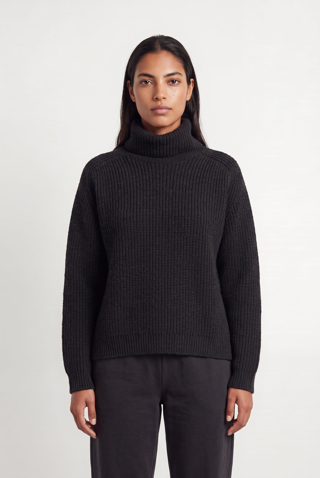 Pull À Col Roulé Noir - Taille L/40 de la marque One Step | PARAD124044 - Vendu par Paradigme - Image 1