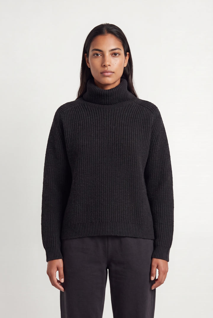 Pull À Col Roulé Noir - Taille L/40 de la marque One Step | PARAD124044 - Vendu par Paradigme - Image 1