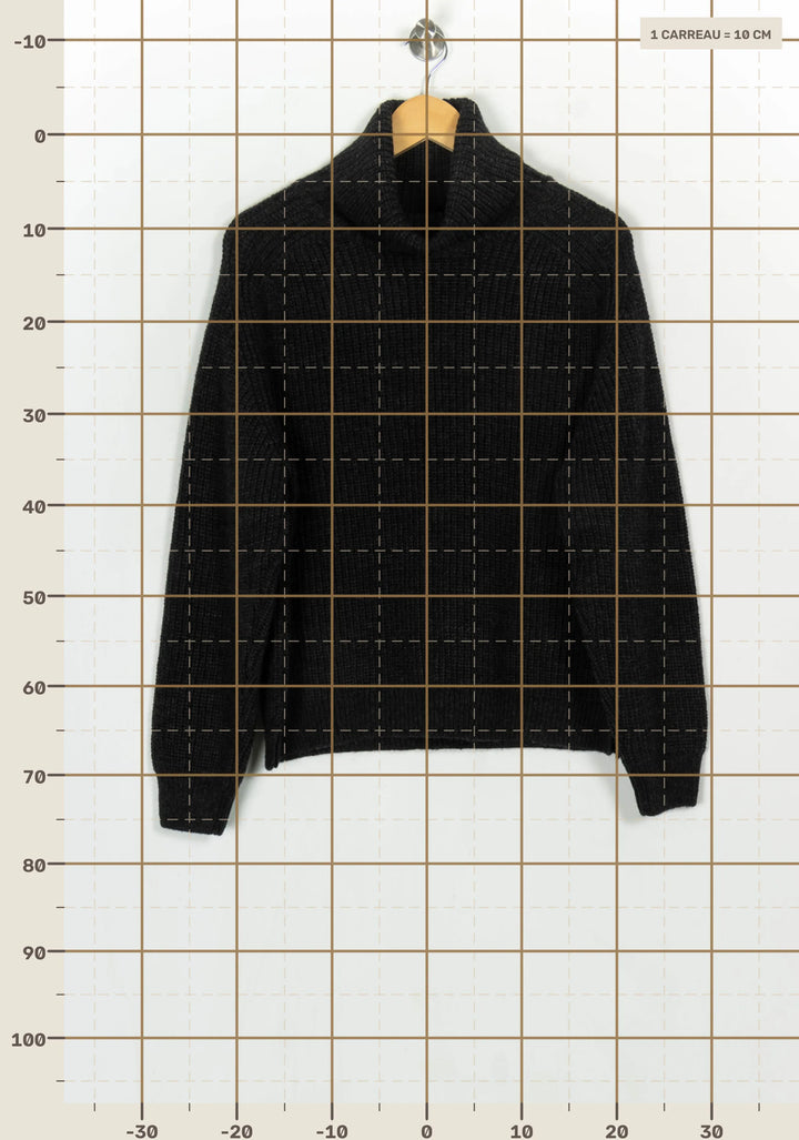 Pull À Col Roulé Noir - Taille L/40 de la marque One Step | PARAD124044 - Vendu par Paradigme - Image 4