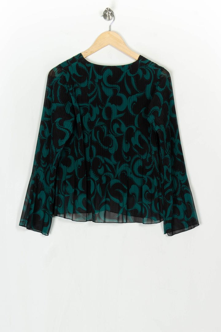 Blouse Verte et Noire - Taille S/36 de la marque La Fée Maraboutée | PARAD124047 - Vendu par Paradigme - Image 5