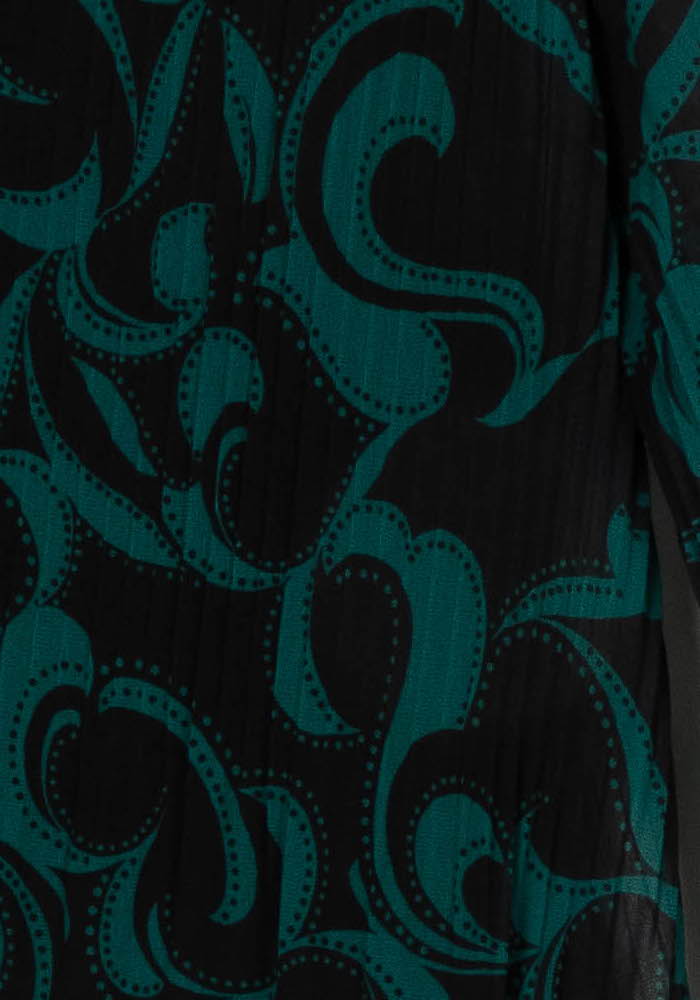 Blouse Verte et Noire - Taille S/36 de la marque La Fée Maraboutée | PARAD124047 - Vendu par Paradigme - Image 3