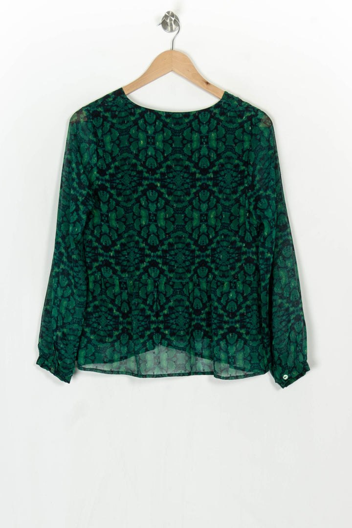 Blouse Verte et Noire - Taille M/38 de la marque La Fée Maraboutée | PARAD124048 - Vendu par Paradigme - Image 5