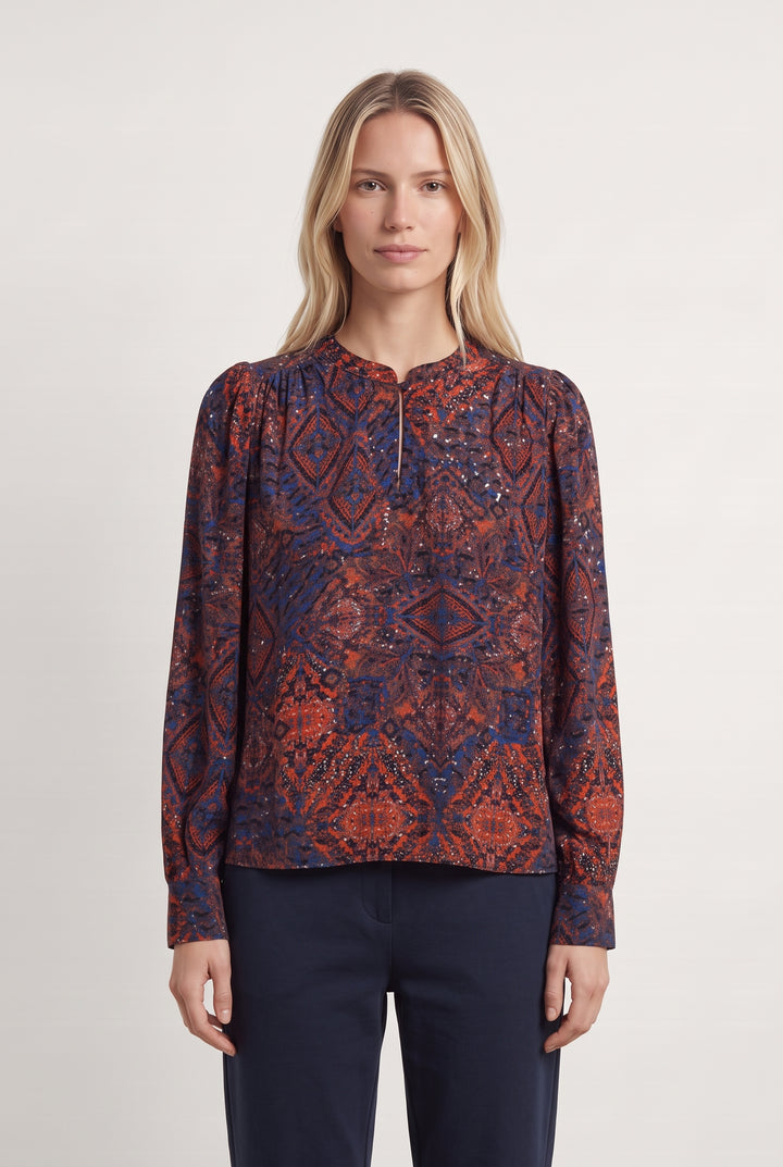 Blouse Rouge et Bleue - Taille M/38 de la marque La Fée Maraboutée | PARAD124049 - Vendu par Paradigme - Image 1