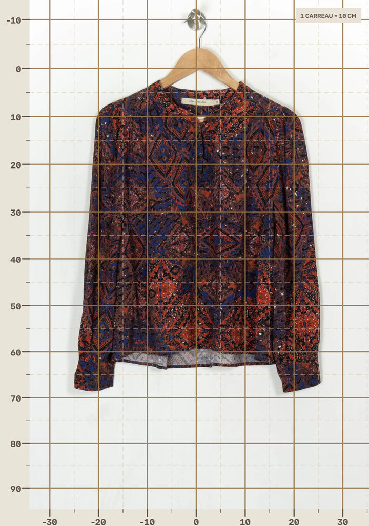 Blouse Rouge et Bleue - Taille M/38 de la marque La Fée Maraboutée | PARAD124049 - Vendu par Paradigme - Image 4