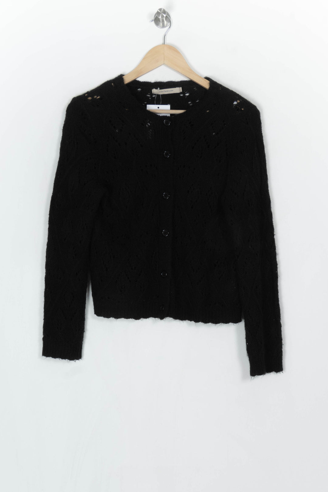 Gilet Boutonné Noir - Taille M/38 de la marque La Fée Maraboutée | PARAD124050 - Vendu par Paradigme - Image 2