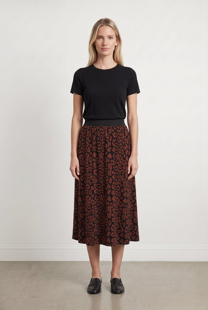 Jupe Noire et Marron - Taille M/38 de la marque La Fée Maraboutée | PARAD124055 - Vendu par Paradigme - Image 1