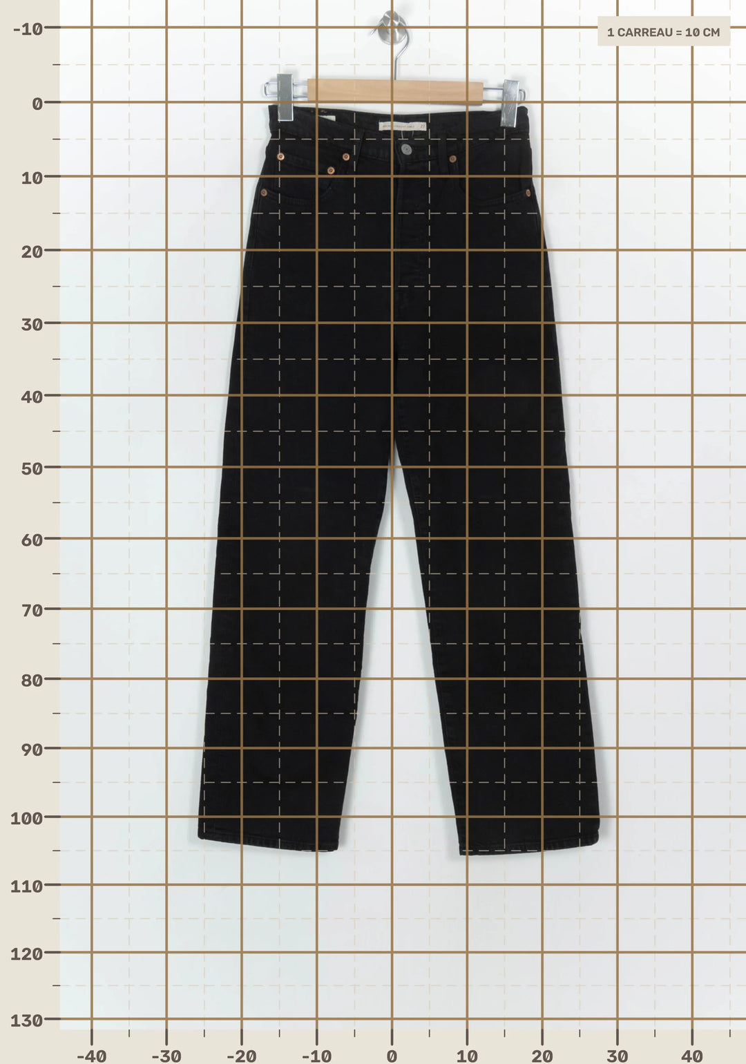 Jean Droit Noir - Taille M/38 de la marque Levi&